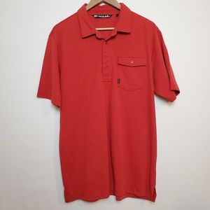 TRAVIS MATHEW MEN'S RED POLO SIZE LARGE